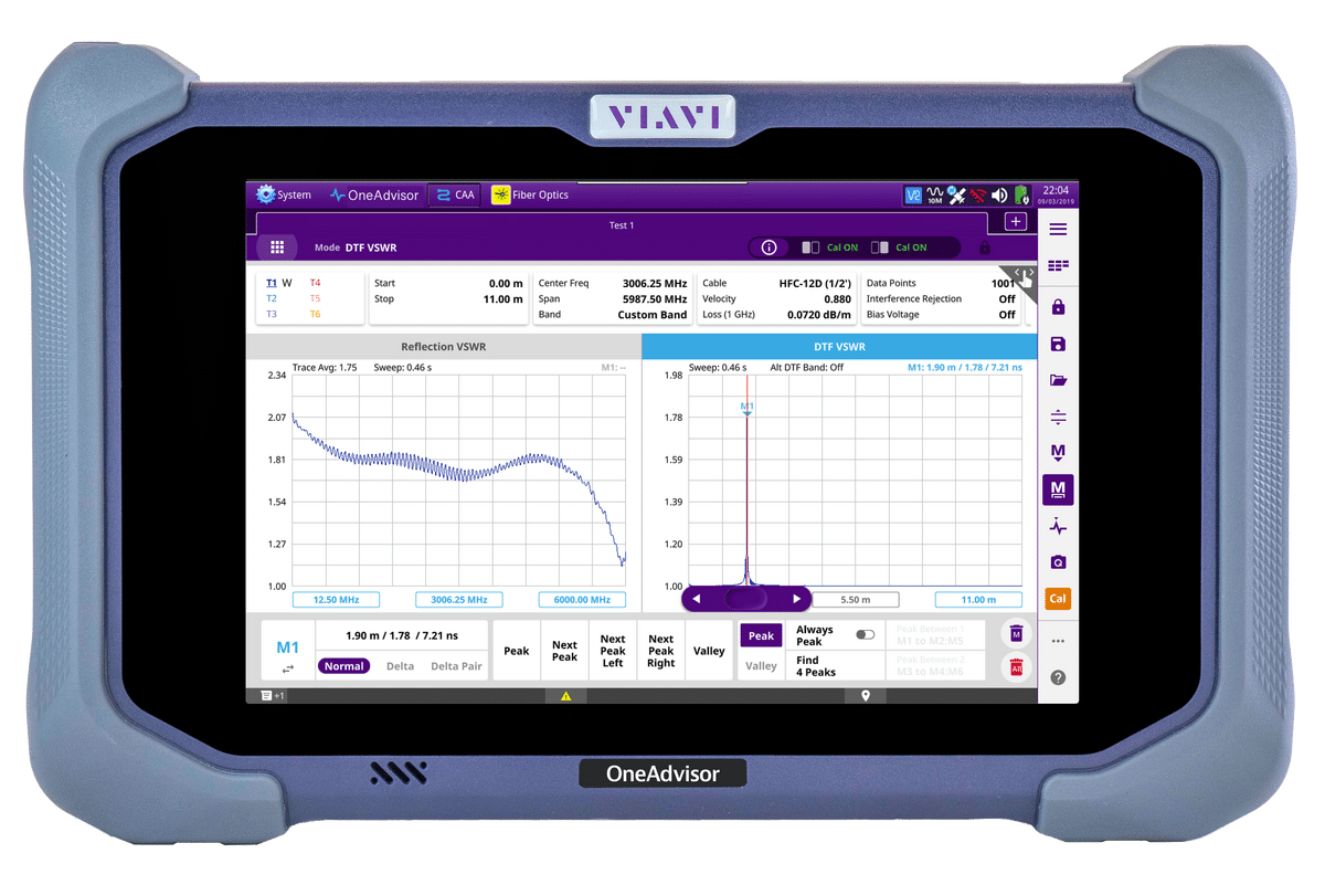 VIAVI OneAdvisor 800 telecommunications test instrument